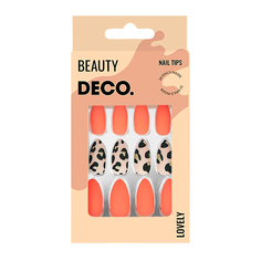Набор накладных ногтей DECO. LOVELY leo (24 шт + клеевые стикеры 24 шт)