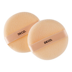 Пуховки DECO. POWDER для пудры круглые 2 шт