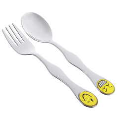 Набор столовых приборов Смайлики 2 предмета No Brand