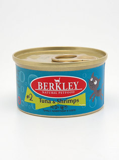 Влажный корм для кошек Berkley, тунец, креветки, 24шт, 85г