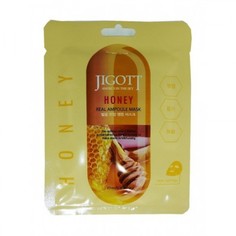 Ампульная тканевая маска c экстрактом меда JIGOTT Honey Real Ampoule Mask, 27 мл х 5 шт