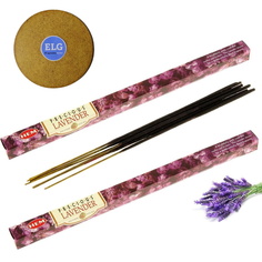Благовония HEM набор 2 штуки "Драгоценная Лаванда" (Precious Lavender) + подставка ELG