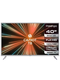 LED телевизор Full HD Prestigio PTV40SS07Y_CIS_ML TOP SBER TV Silver с «Салют ТВ»