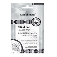 Саше Compliment альгинатная маска для лица глубоко очищающая с углем 20 г