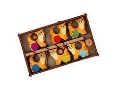 Магнитная рыбалка Поймай-ка. Котики удочка с шариком ДИ068 Деревянные игрушки - Владимир