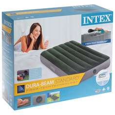 Матрас надувной DURA-BEAM TWIN 99 х 191 х 25 см с насосом на батарейках 6 С 64777 INTEX