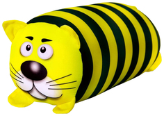 Подушка-валик Штучки Кот полосатый антистрессовый 18 x 38 см полиэстер желтый