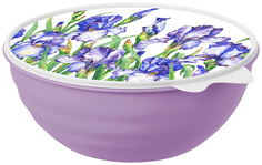 Миска Phibo Wave с крышкой 3,7 л фиолетовая No Brand