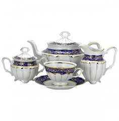 Чайный сервиз на 6 персон 15 предметов Bavarian Porcelain "Мария-Тереза Кобальт" 272650