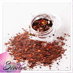 Дизайн для ногтей Serebro Лазерный блеск бронза