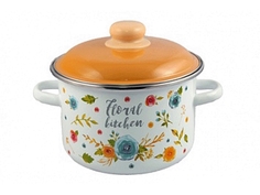 Кастрюля эмал 2,0л цил Floral kitchenТМ Appetite No Brand