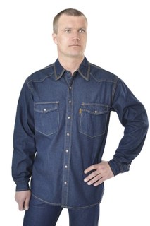 Джинсовая рубашка мужская Montana 12190RW синяя S