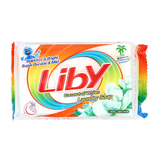 Хозяйственное мыло Liby для стирки белое с кокосовым маслом 122 г, в уп. 3 шт.