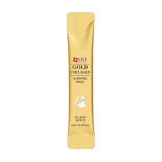 Ночная маска для лица с коллагеном и золотом SNP Gold Collagen Sleeping Pack, 10 шт