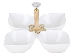 Менажница 4-х секционная 19см ZD20228 "Коралл"