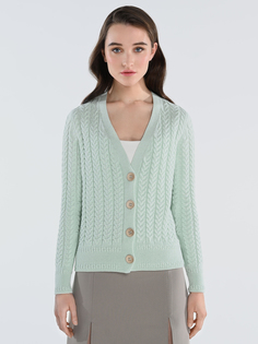 Кардиган женский Scandica C1040CABW зеленый 42 RU