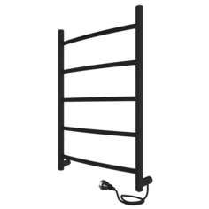 Полотенцесушитель электрический INDIGO Arc 60/40 скрытый монтаж, Черный муар