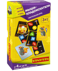 Настольная игра Bondibon Мыши-кладоискатели 3 в 1 Играй Думай Учись 153556