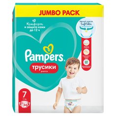 Подгузники-трусики Pampers Pants Junior 7 (17+ кг) 34 шт