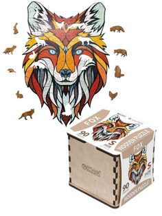 Деревянный пазл Eco Wood Art Хитрый Лис 28x20 см арт. epuz-S-fox