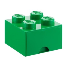 Ящик для хранения 4 выдвижной LEGO зеленый