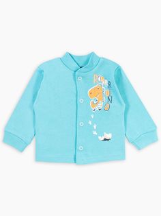 Распашонка для мальчиков Веселый малыш 22322/di/Бирюзовый Цвет бирюзовый размер 74