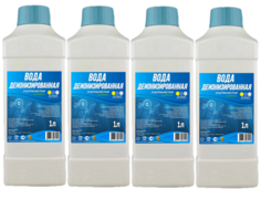 Вода деионизированная флакон 4л. 4шт. по 1л Atlant