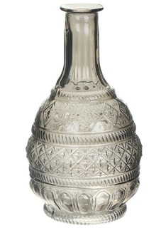 Ваза Hakbijl Glass Bottle Pattern серая 10,5 х 10,5 х 23 см
