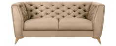 Диван тканевый прямой Честер 180 см Fulton бежевый (Искусственная замша) D1 Furniture