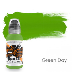 Краска для тату World Famous Green Day, 15 мл, зеленая