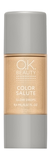 Жидкий хайлайтер для лица и тела O.K.Beauty Color Salute Glow Drops, Solar