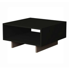 Столик журнальный квадратный, Decortie, 855DTE2807, антрацит, черный, 60x60x32 см