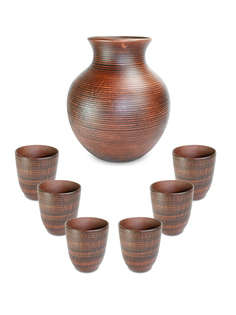 59-708.69_046.6 Кувшин 3л и 6 стакана 0.3л Гладкая серия Bekkerland