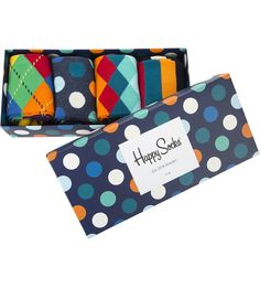 Набор носков мужских Happy Socks XMIX09 разноцветных 36-40 EU