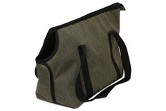 Сумка-переноска для кошек и собак Lion LM5404 с отверстием для головы, серый 19x49x28см