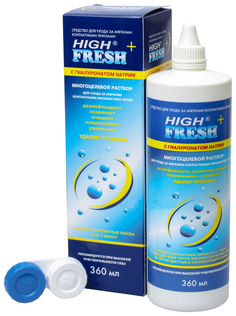 Раствор для линз High Fresh+ с гиалуронатом натрия 360 мл