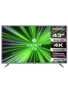LED телевизор Full HD Prestigio PTV43SS07X_CIS_ML UHD TOP SBER TV с «Салют ТВ»