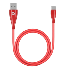 Кабель Deppa Ceramic USB - USB-C, 1м, красный