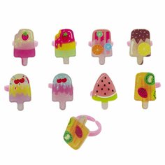 Набор украшений Sweet heart Bijou в ярко-розовой шкатулке 8 колец мороженки Т21036-2 1toy
