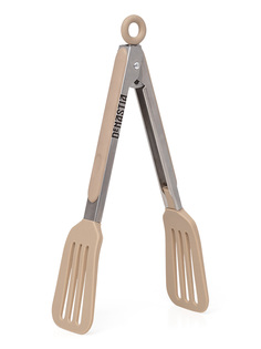 Щипцы кухонные DeNASTIA универсальные 27x5,5см, цвет бежевый/серый A000020