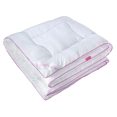 Одеяло ЛЕБЯЖИЙ ПУХ 300 гр. "Soft&Soft" 1,5 спальное, 100% полиэстер Традиция