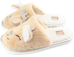 Домашние тапочки женские Smile of Milady 352-122 бежевые 36-37 RU