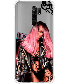 Клип-кейс Gresso Космо Тату для Xiaomi Redmi 9 (розовый)