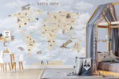 Фотообои Photostena Детская карта 4 x 2,7 м