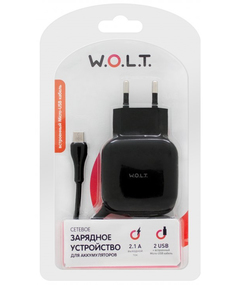 Сетевое зарядное устройство W.O.L.T. TCR-005 (черный)