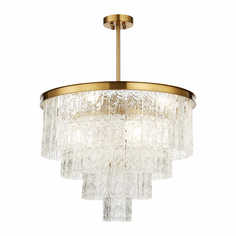 Потолочная люстра на штанге каскадная латунь ST Luce Corsia SL1230.302.08