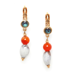 Серьги из бижутерного сплава с гелиотисом/сердоликом Nature Bijoux NB20.2-12-74864