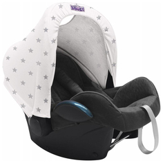 Чехол для автокресла Xplorys Dooky Hoody Silver Stars белый