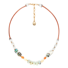 Колье из бижутерного сплава с амазонитом 48 см Nature Bijoux NB20.2-15-41243