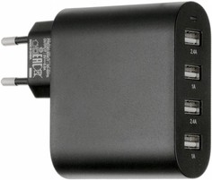 Сетевое зарядное устройство Gerffins 3A83 4 x USB 6.8A (черный)